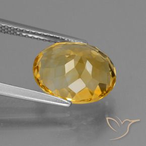 9,17 ctw natürlicher Mittel-Dunkelgold Citrin, Oval, VVS