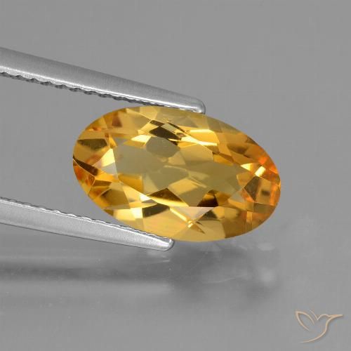 2.44ct Natürlicher Dunkelgolden Citrin, Oval, VVS
