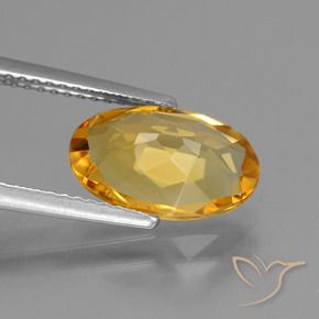 9,17 ctw natürlicher Dunkelgolden Citrin, Oval, VVS