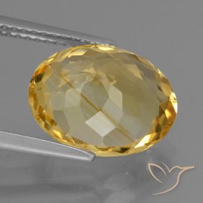 9,17 ctw natürlicher Mittel-Dunkelgold Citrin, Oval, VVS