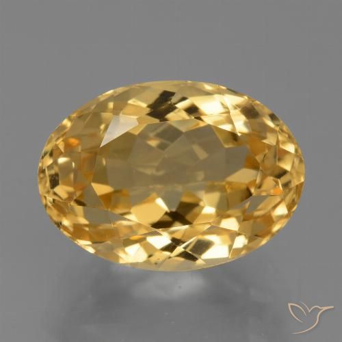 5.52ct Natürlicher Tiefes Goldorange Citrin, Oval, VVS
