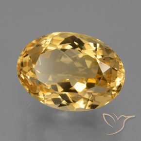 9,17 ctw natürlicher Tiefes Goldorange Citrin, Oval, VVS