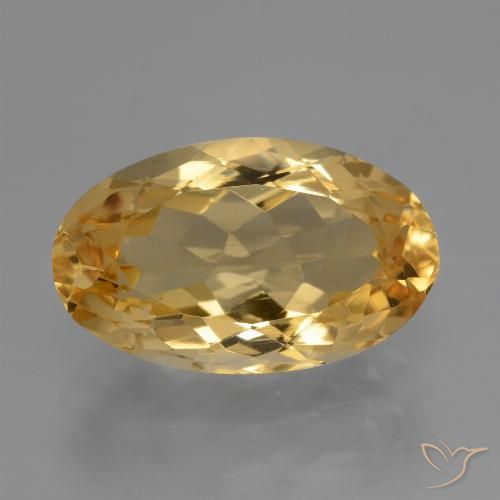 4.88ct Natürlicher Tiefes Goldorange Citrin, Oval, VVS