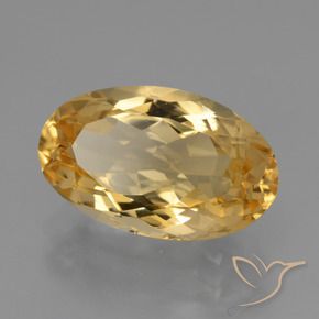 9,17 ctw natürlicher Tiefes Goldorange Citrin, Oval, VVS