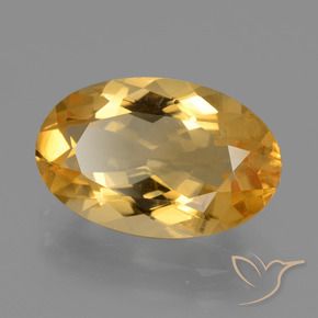 9,17 ctw natürlicher Mittel-Dunkelgold Citrin, Oval, VVS-VS