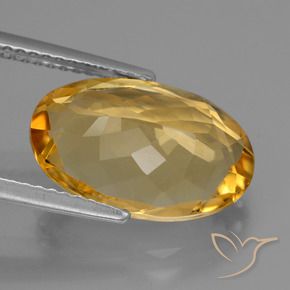 9,17 ctw natürlicher Mittel-Dunkelgold Citrin, Oval, VVS-VS