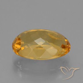 9,17 ctw natürlicher Tiefes Goldorange Citrin, Oval, VS-SI