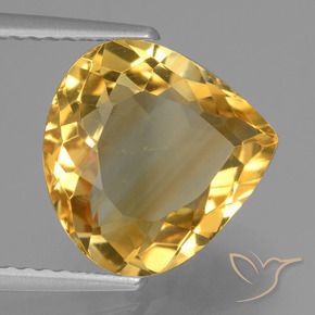 9,17 ctw natürlicher gold-orange Citrin, Birnenform, VVS