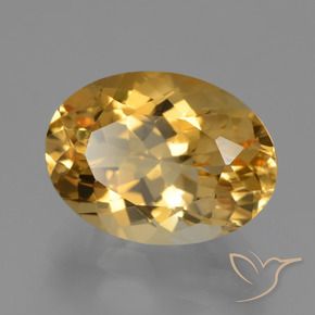 9,17 ctw natürlicher Mittel-Dunkelgold Citrin, Oval, VVS