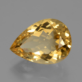 4,92 ctw natürlicher goldener Citrin, Birnenform, VVS