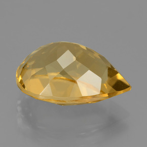 4,92 ctw natürlicher goldener Citrin, Birnenform, VVS