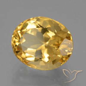 9,17 ctw natürlicher Golden Citrin, Oval, VVS