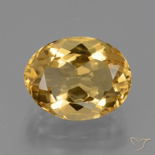 3.62ct Natürlicher hellgolden Citrin, Oval, VVS