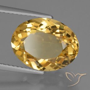 9,17 ctw natürlicher gold-orange Citrin, Oval, VVS