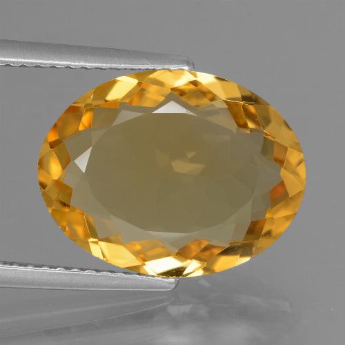6,05 ctw natürlicher goldener Citrin, Oval Schliff, VVS