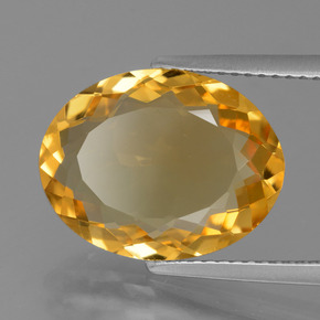 6,05 ctw natürlicher goldener Citrin, Oval Schliff, VVS