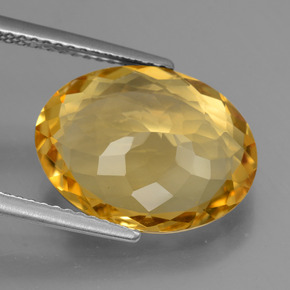 6,05 ctw natürlicher goldener Citrin, Oval Schliff, VVS