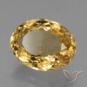 9,17 ctw natürlicher Mittel-Dunkelgold Citrin, Oval, VVS