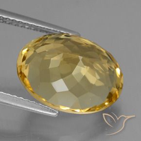 9,17 ctw natürlicher Mittel-Dunkelgold Citrin, Oval, VVS