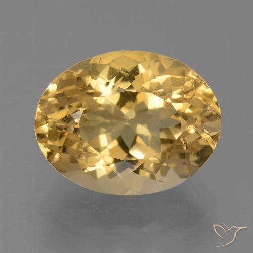 7.42ct Natürlicher hellgolden Citrin, Oval, VVS