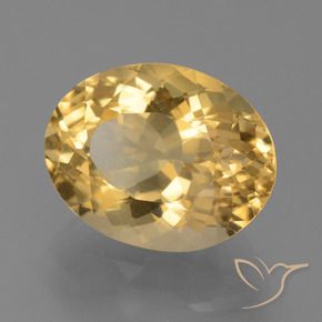 9,17 ctw natürlicher hellgolden Citrin, Oval, VVS