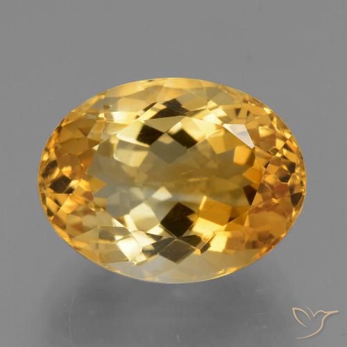 7.08ct Natürlicher Tiefes Orange-Gold Citrin, Oval, VVS
