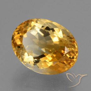 9,17 ctw natürlicher Tiefes Orange-Gold Citrin, Oval, VVS