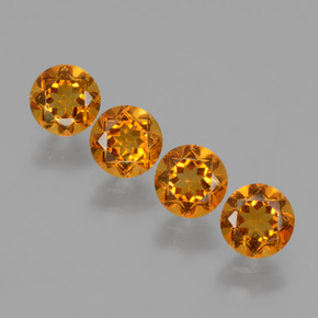  ct natürliche Gold Citrin-Edelsteine, Rundschliff, VVS-VS