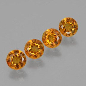  ct natürliche Gold Citrin-Edelsteine, Rundschliff, VVS-VS