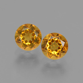  ct natürliche Gold Citrin-Edelsteine, Rundschliff, VVS-VS