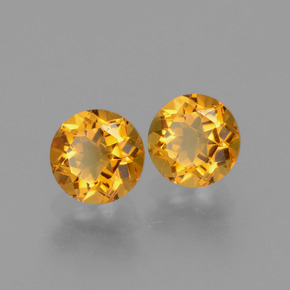  ct natürliche Gold Citrin-Edelsteine, Rundschliff, VVS-VS