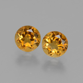 0.96 ct natürliche gelb-gold Citrin-Edelsteine, Rund Schliff, VVS-VS