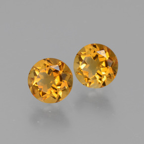0.96 ct natürliche gelb-gold Citrin-Edelsteine, Rund Schliff, VVS-VS