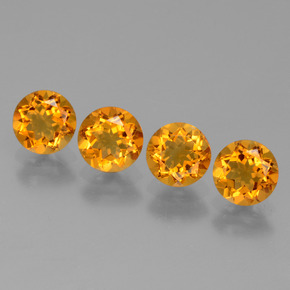  ct natürliche Gold Citrin-Edelsteine, Rundschliff, VVS-VS