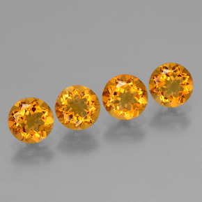  ct natürliche Gold Citrin-Edelsteine, Rundschliff, VVS-VS