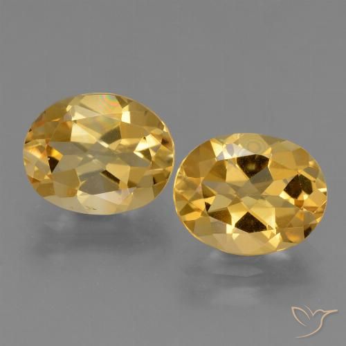 4.46ctw Natürlicher Mittel-Dunkelgold Citrin, Oval, VVS-VS