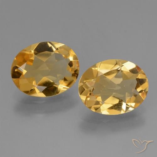 3.83ctw Natürlicher Mittel-Dunkelgold Citrin, Oval, VS