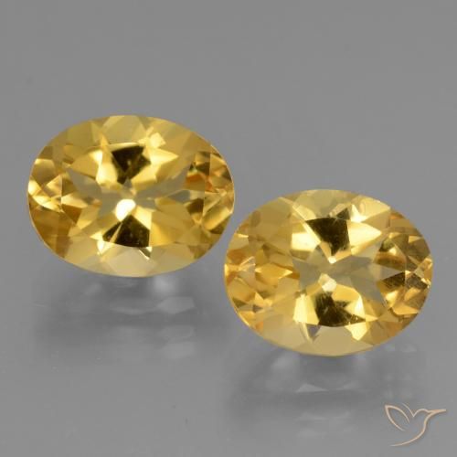 5.04ctw Natürlicher Tiefes Goldorange Citrin, Oval, VVS-VS