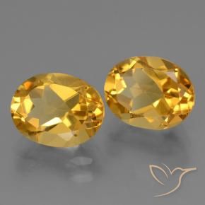 5.22 ct natürliche Tiefes Goldorange Citrin-Edelsteine, Oval, VVS-VS