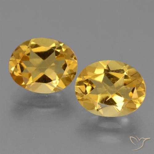 4,78 ct natürliche goldener Citrin-Edelsteine, Oval Schliff, VVS