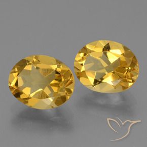 4,78 ct natürliche goldener Citrin-Edelsteine, Oval Schliff, VVS