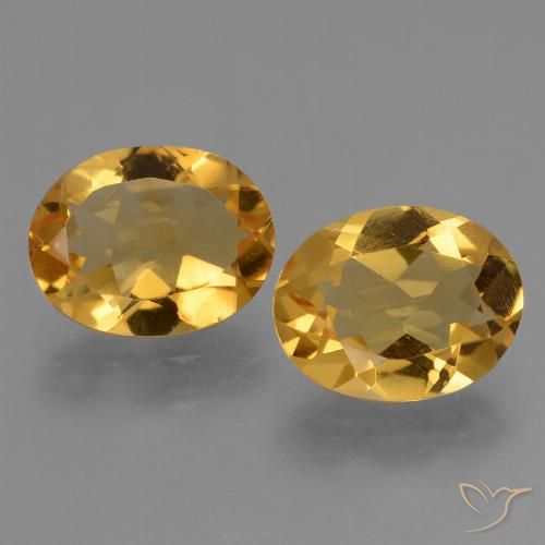 4.51ctw Natürlicher gold-orange Citrin, Oval, VS