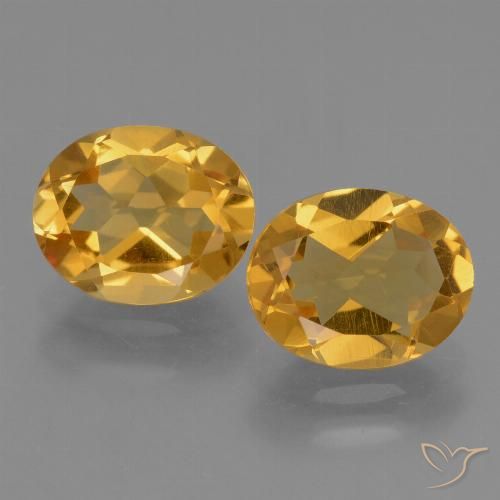 4.82ctw Natürlicher Dunkelgolden Citrin, Oval, VVS-VS