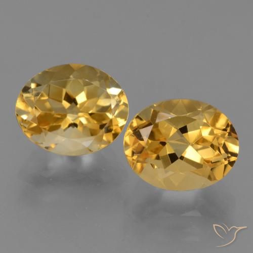 5.55ctw Natürlicher Mittel-Dunkelgold Citrin, Oval, VVS