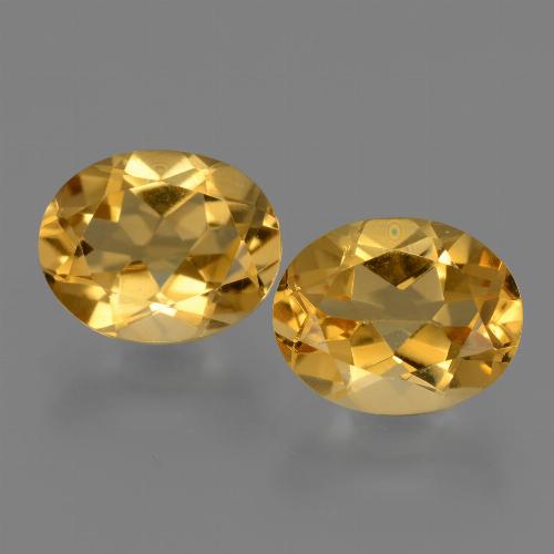 4,98 ct natürliche goldener Citrin-Edelsteine, Oval Schliff, VVS-VS