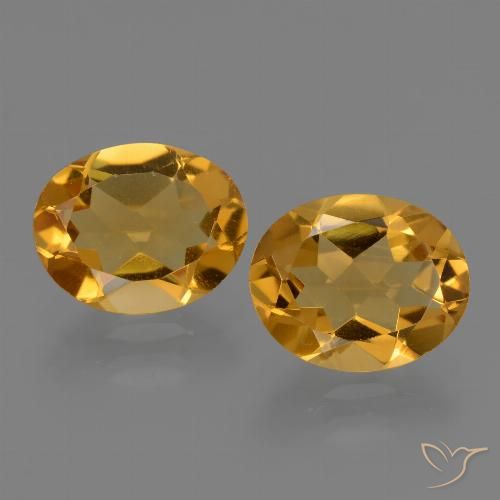 4.02ctw Natürlicher Dunkelgolden Citrin, Oval, VS
