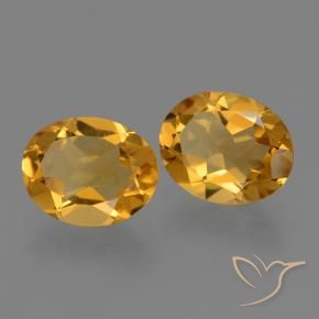 4.02 ct natürliche Dunkelgolden Citrin-Edelsteine, Oval, VS