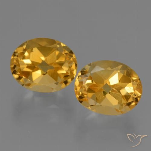 6,30 ct natürliche Tiefes Goldorange Citrin-Edelsteine, Oval Schliff, VVS-VS