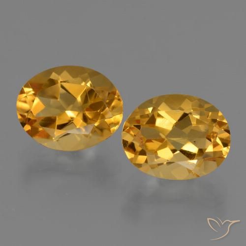 5.28ctw Natürlicher Dunkelgolden Citrin, Oval, VVS-VS