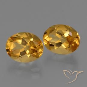 5.28 ct natürliche Dunkelgolden Citrin-Edelsteine, Oval, VVS-VS